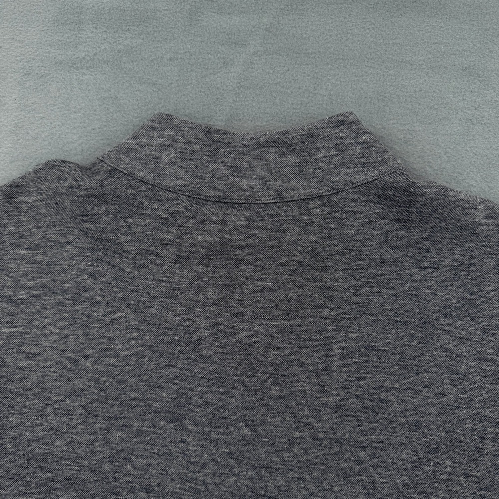 ROWM Mens XXL Charcoal Gray Heather Quarter Zip Pullover Mock Neck Sweater Warm - Picture 4 of 9